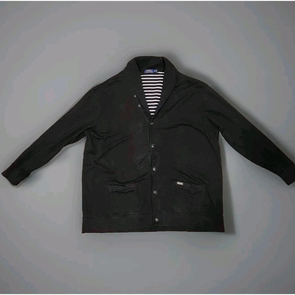 Polo Ralph Lauren Blazer Mens Shawl‎ Collar Cotton Button Up Size 2XB